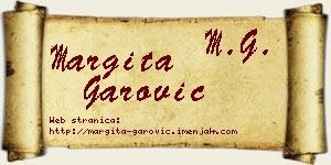 Margita Garović vizit kartica